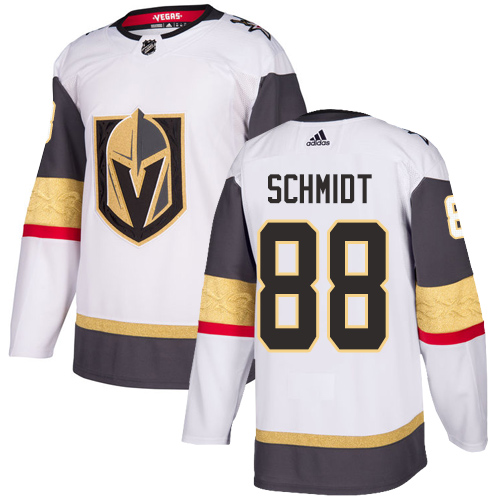 Adidas Golden Knights #88 Nate Schmidt White Road Authentic Stitched NHL Jersey - Click Image to Close